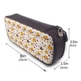 thumbnail image 3 of Picia Thanksgiving Pattern Large Capacity PU Leather Pencil Case Organizer Pen Marker Holder Double Zipper Storage Bag Big Pencil Pouch for College Office, 3 of 6