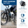 thumbnail image 7 of Hiboy EX7 Electric Bike 26” x 4.0" Fat Tire Electric Bicycle, 750W E-Mountain Bike,48V 18AH Removable Battery Ebike UL2849, 7 of 7