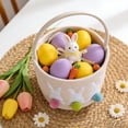 thumbnail image 1 of Decoraciones de Pascua, cestas de Pascua con conejito, cestas de algodón tejidas con conejito, lindos cubos de conejito con asa, rellenos de conejito, suministros de decoración para fiestas de huevos, 1 of 6