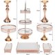 thumbnail image 3 of 7pcs Juego de 7 Soportes para Tartas, Juego de Soporte de Metal para Magdalenas, Juego de Exhibición de Mesa de Postre, Base para Pasteles Elegantes, Set de Bases para Pastel, 3 of 4