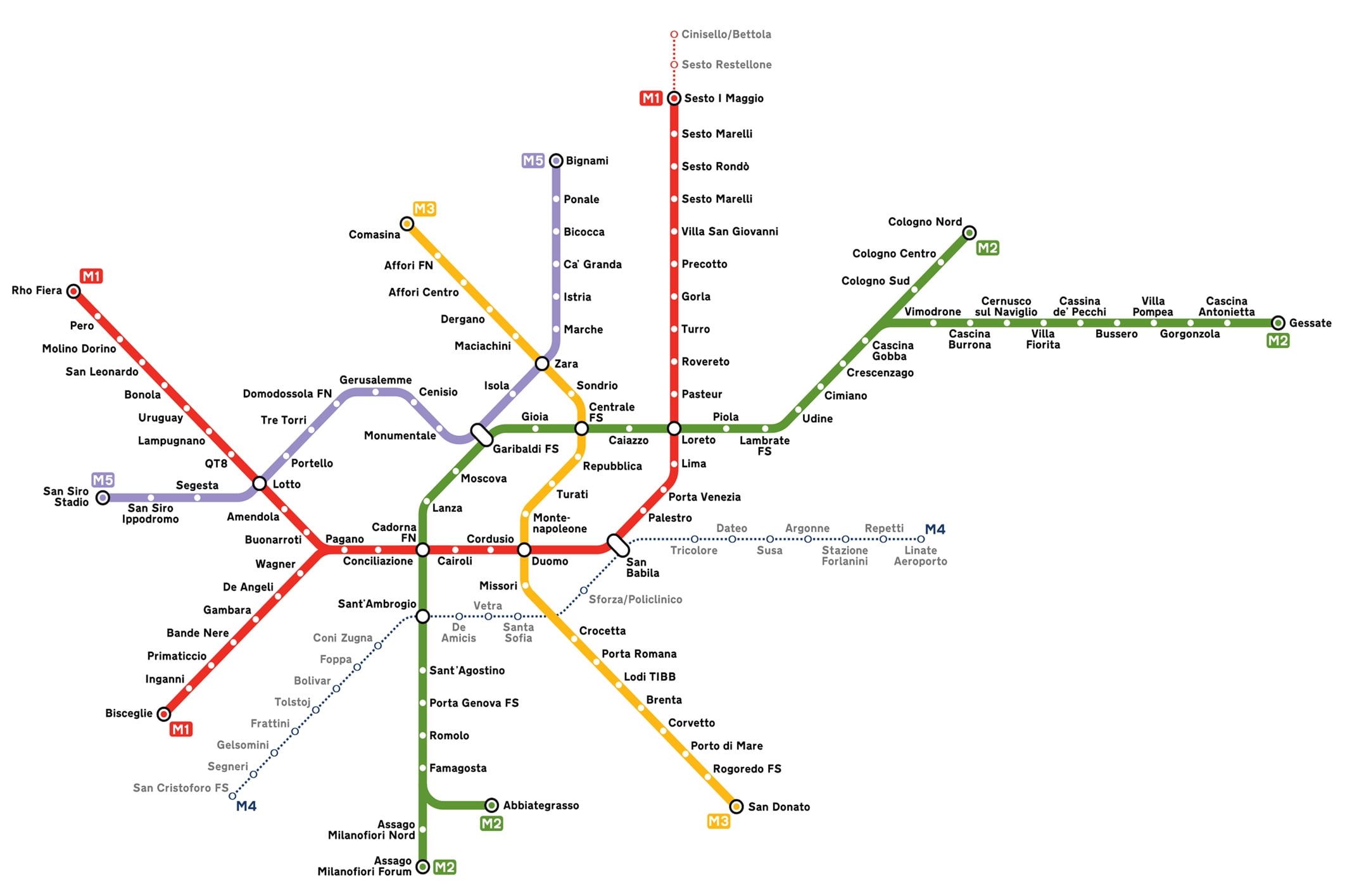 24x36 gallery poster, Milan Metro Map rapid transit system, Italy