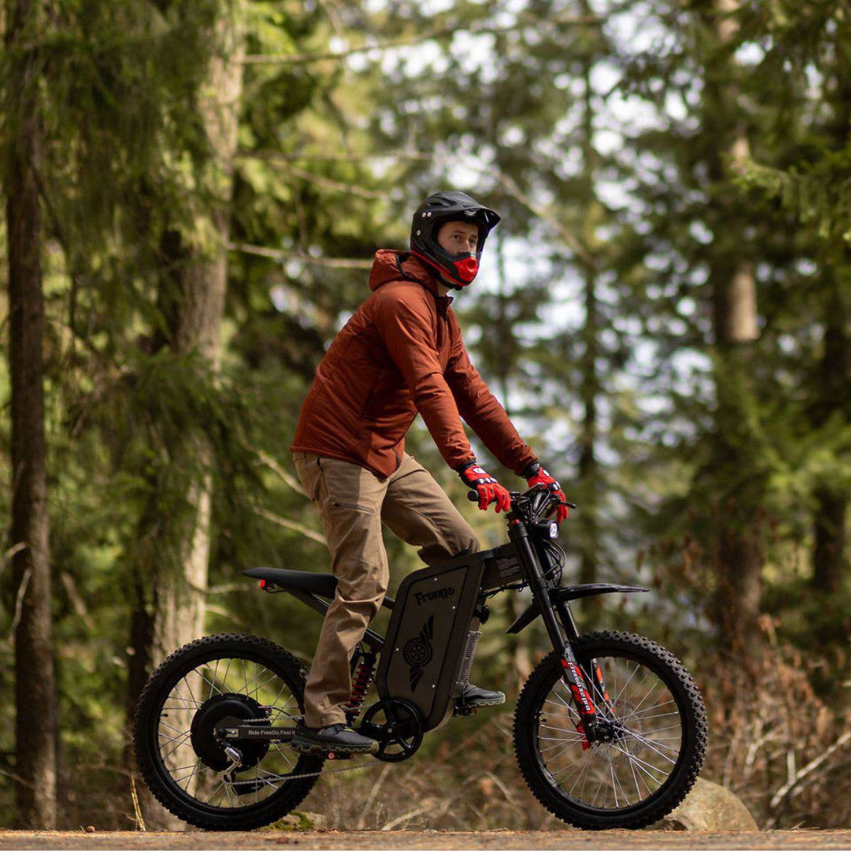 Freego X2 Electric Dirt Bike - 6000W Peak, 60V/30Ah Battery, 56 Mile Range, 28 MPH Eco / 50 MPH Sport, SHIMANO 7-Speed, Hydraulic Disc Brakes, 2-Piston, Aluminum Frame, 8H Charging