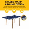 thumbnail image 4 of Navy Blue Christmas Table Cloths for 4 Foot Rectangle Tables, Xmas Snowflake Ball Winter Snowflake Patio Waterproof Elastic Fitted Tablecloths, Washable Rectangular Table Cover for Camping, 4 of 8