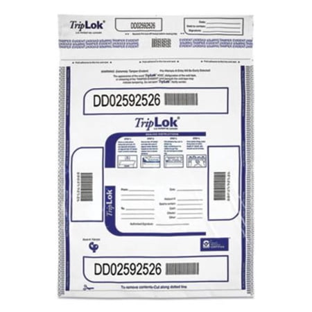 Controltek 585043 Deposit Bag 12 X 16 2 Mil Thick Plastic White 100/pack