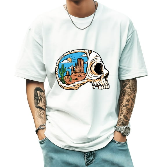 Graphic Tees for Men Summer New Print Casual Tee Fashion Trend Sports Shirt Select