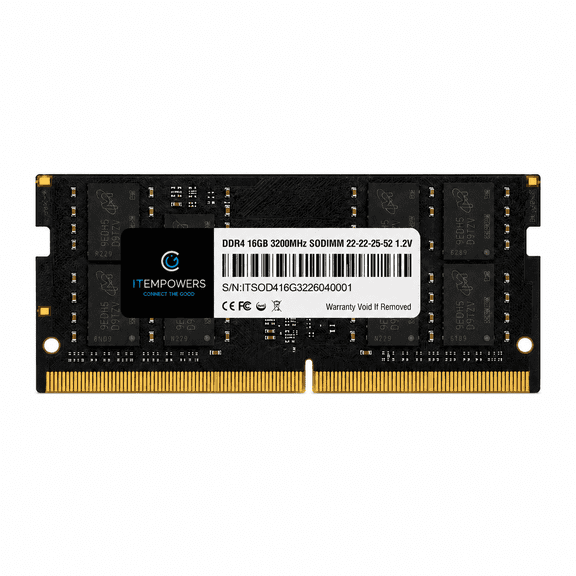 ITEMPOWERS 16GB DDR4 3200MHz Laptop Memory SODIMM 260-Pin PC4-25600 CL22 1.2V