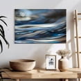 thumbnail image 3 of Elephant Stock Moon Water Wall Art - Horizontal Canvas Wall Art - Living Room Wall Decor - Abstract Canvas - Gray And Blue Decor By Ursula Abresch - 24" x 16", 3 of 8