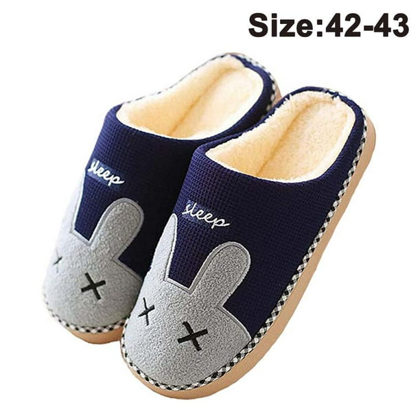 Pantuflas Cálidas Talla 42-43 - Smile Rabbit Azul Oscuro Adepaton 2034322-5