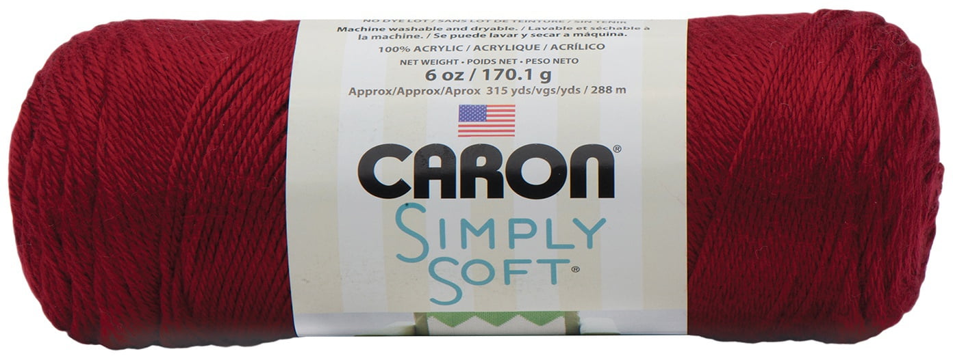 Caron Simply Soft Solids Yarn-Autumn Red, Multipack Of 3