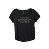 Certified Demogorgon Hunter Women's Fashion Slouchy Dolman T-Shirt Tee Heather Black Small