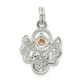 thumbnail image 4 of Sterling Silver Orange CZ Angel Charm QC4828, 4 of 4