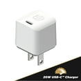 thumbnail image 2 of Scosche HPDC20WT-SP PowerVolt 20W Mini Cube USB-C Fast Charger, Wall Adapter for Phone, 4X Faster Power Charge, Portable Outlet Plug, White, 2 of 5