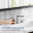thumbnail image 3 of KINGTACK Bathroom Sink Faucet, 8 inch Brushed Nickel Bathroom Faucet with Pop Up Drain, 2 Handle Vanity Faucet with Water Supply Hoses, 3 of 11