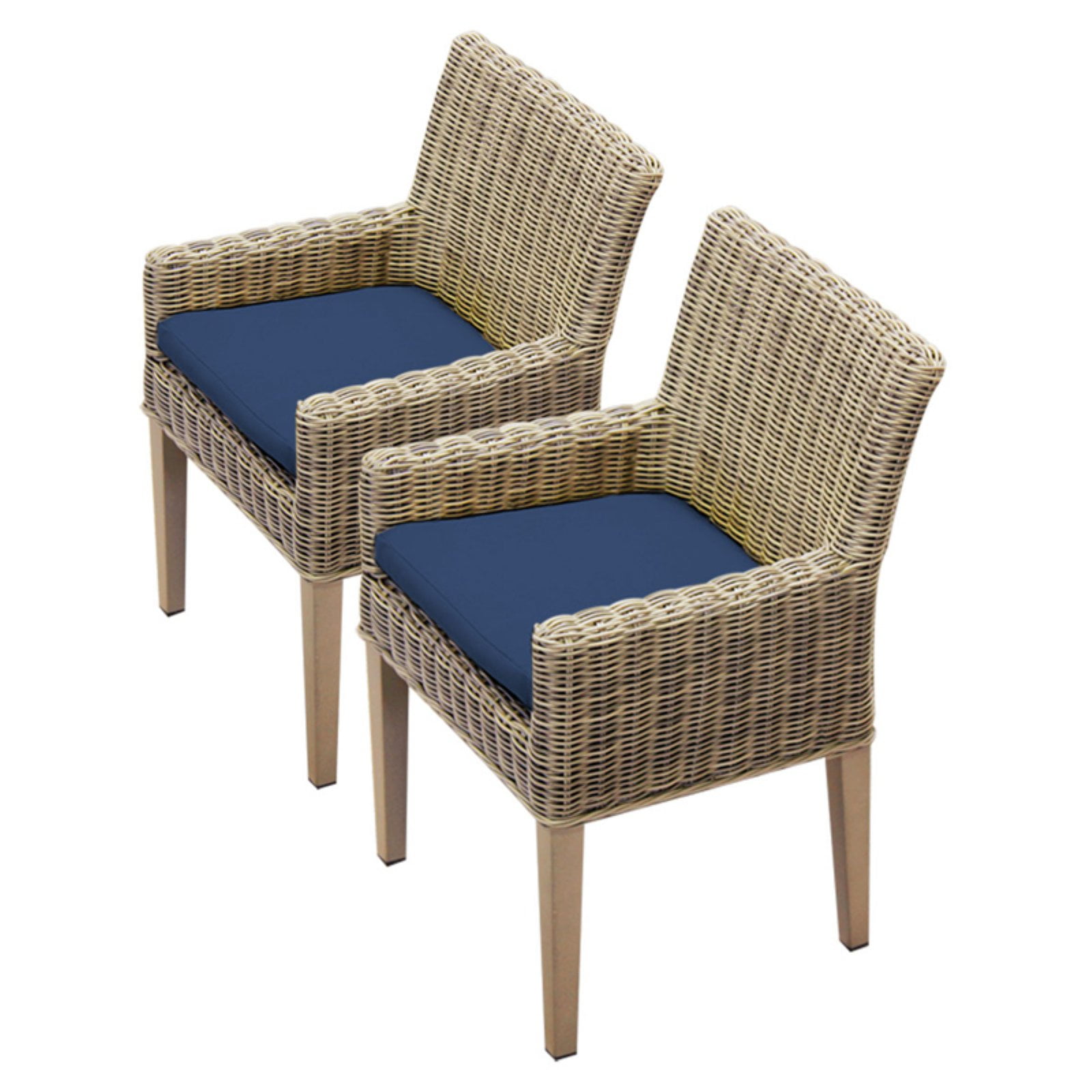 TK Classics Cape Cod Outdoor Dining Chair - Set of 2 with 4 Cushion