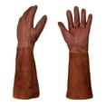 thumbnail image 1 of TIEVOSA Sheepskin Garden Gloves Long Cowhide Protective Gloves Stab Proof and Cut Proof（Coffee）, 1 of 9