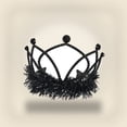 thumbnail image 3 of 12 Pack Bulk Black Plastic Tiara with Combs School Spirit & Halloween, 3 of 7