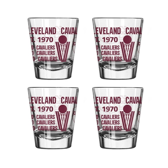 Logo Brands Cleveland Cavaliers 4-Pack 2oz. Shot Glass Set