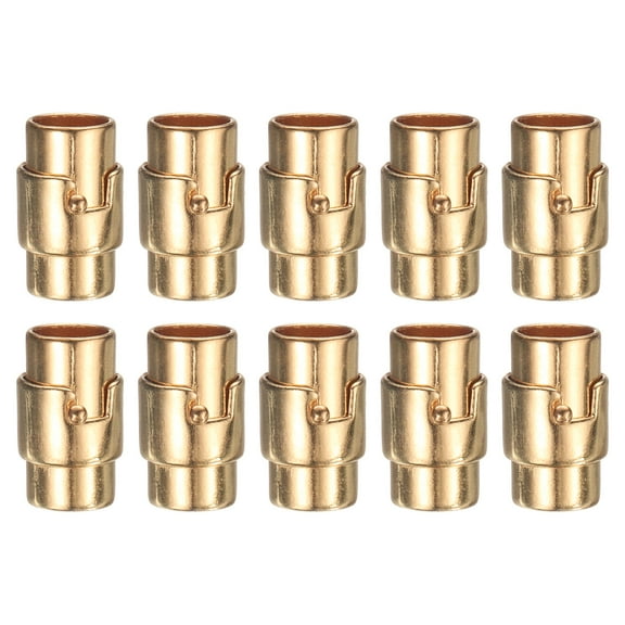 10pcs Leather Cord End Clasp 8mm Hole Magnetic Cord End Caps Closures Leather Bracelet Buckle for Jewelry Making DIY Supplies Crafts, Rose Gold