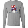 thumbnail image 3 of Inktastic 4th of July Patriot Shark Long Sleeve T-Shirt, 3 of 5