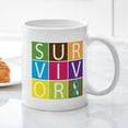 thumbnail image 3 of CafePress - Cervicalcancer Survivortile Mug - 11 oz Ceramic Mug - Novelty Coffee Tea Cup, 3 of 4
