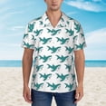 thumbnail image 4 of Fotbe Cartoon Shark Hawaiian Shirt for Men Unisex Summer Beach Casual Short Sleeve Cotton Linen Button Down Shirts-X-Large, 4 of 9