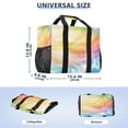 thumbnail image 3 of Summer Wave Reusable Grocery Bags with Handle Side Pocket Waterproof Shopping Portable Tote, 3 of 8