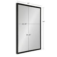 Kate and Laurel Evans Modern Wall Mirror, 24" x 36", Black