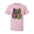 thumbnail image 3 of Colorful Majestic Neon Atric Wolf | Dean Russo Art Animal Lover Men's T-Shirt, Light Pink, 4XL, 3 of 5