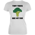 thumbnail image 1 of Vegetable Broccoli Tiny Trees are My Favorite Funny Juniors Soft T Shirt White X-SM, 1 of 1
