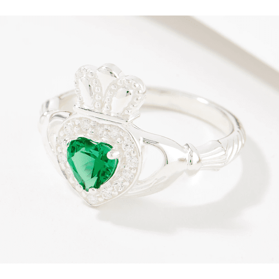 JMH Jewelry Sterling Silver Heart Claddagh Ring Size 11