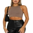 thumbnail image 1 of Women Y2k Ribbed Tank Tops Crew Neck Sleeveless Vests Summer Slim Fit Crop Tops Aesthetic Clothes, 1 of 6