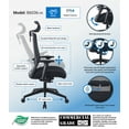 thumbnail image 4 of Boss Office Products Mesh Task Chair with Headrest, Black, 4 of 9