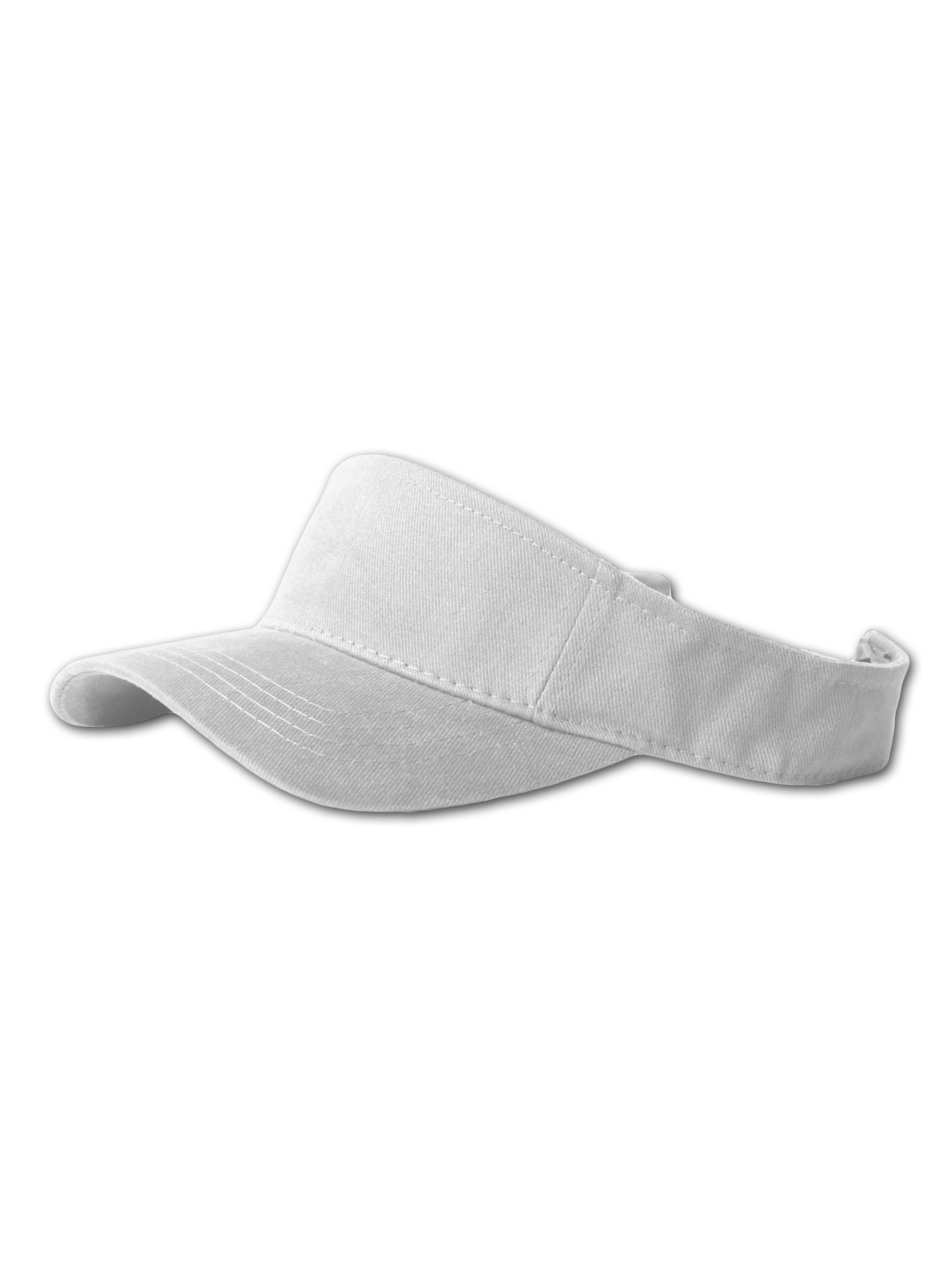 Solid Adjustable Sports Visor White