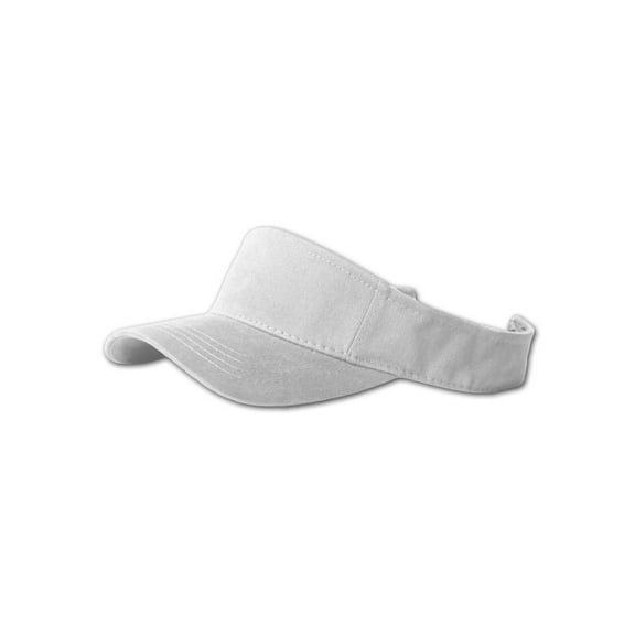 Solid Adjustable Sports Visor White