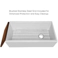 thumbnail image 5 of Whitehaus WHLW3619 Fireclay 36" Farmhouse Single Basin Fireclay Kitchen Sink - White, 5 of 6