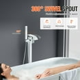 thumbnail image 5 of KFFKFF Freestanding Bathtub Faucet Floor Standing Bathroom Two Modes 360?? for Bathing, 5 of 9