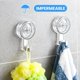 thumbnail image 3 of 4 PCS Gancho de Succión para Baño, Ganchos de Ventosa para Ducha, Ganchos Ventosa de Succión Colgador Sin Taladro, Ganchos Adhesivos para Pared para Cocina Ducha Puerta y Ventana (4 Pack), 3 of 4