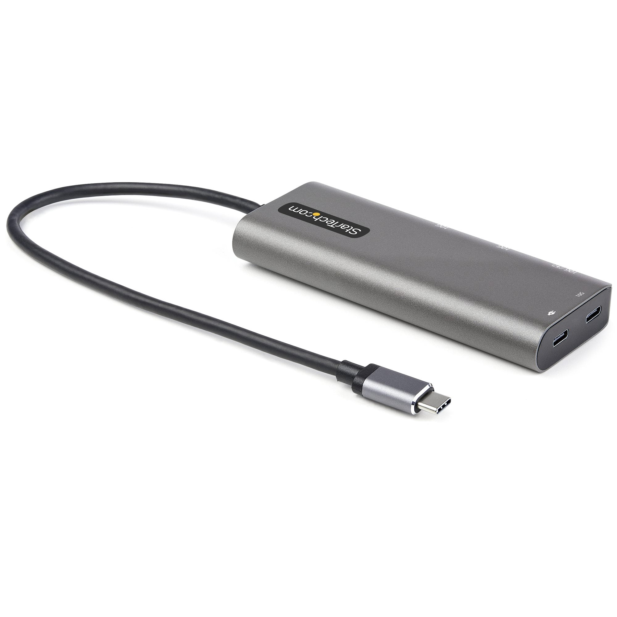 Startech.com Usb C Multiport Adapter, Usb-c To Hdmi Or Mini Displayport 4k 60hz, 100w Delivery Pass-through, 4-port 10gbps Usb Hub, Usb Type-c Mini Dock, 12"/30cm Long Attached Cable - Works W/