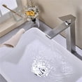 thumbnail image 1 of Brushed Nickel Single Handle Bathroom Sink Vanity Faucet, Basin Mixer Tap, 1 of 8