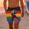 thumbnail image 5 of Mifsaly Plus Size Beach Shorts for Men Rooster and Crab Print Swim Shorts Cute Animal Graphic Loose Casual Short Pants Summer Vacation Beachwear with Pockets, 5 of 8