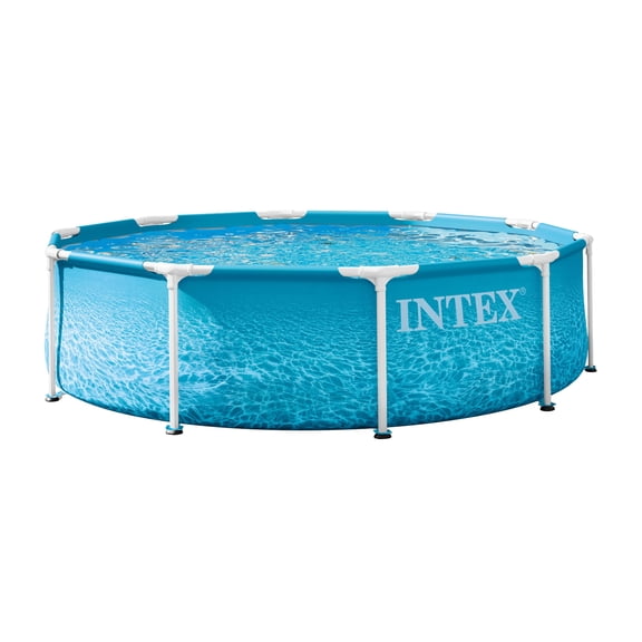 Intex 10Ft X 30In Beachside Metal Frame Pool Set