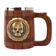 thumbnail image 1 of Taza de cerveza de acero inoxidable de resina Retro, taza de café de Halloween con Calavera, taza de té creativa, 1 of 6