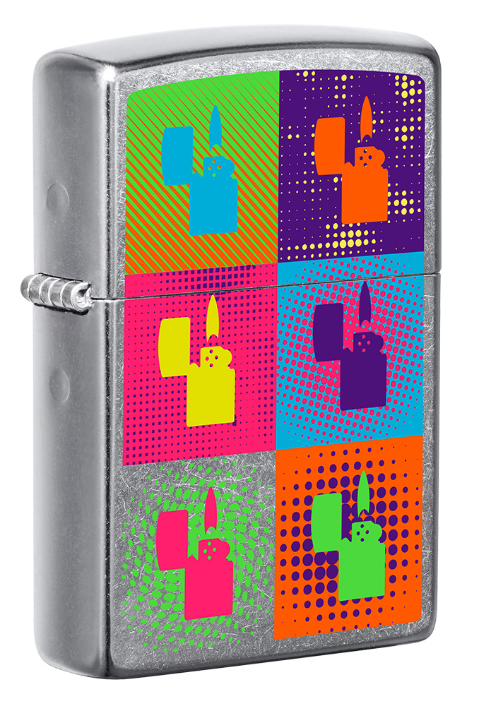Genuine Zippo 207 Windproof Lighter with Colorful Multi Zippo Pop