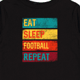 thumbnail image 4 of Inktastic Football Sports Eat Sleep Football Repeat Boys or Girls Long Sleeve Toddler T-Shirt, 4 of 5