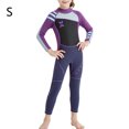 thumbnail image 2 of Niños con traje de baño Cuello redondo Bañador de una pieza Traje de baño Elástico para niñas Nylon Surfing Ropa Traje de baño para nadar Buceo Púrpura S sidaley OD003305-11, 2 of 7