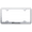 Brushed Chrome, variant on Honda Laser Etched Script Stainless Steel Wide Body License Plate Frame (Black)