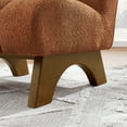 thumbnail image 6 of Art Leon Modern Accent Chair, Sherpa Fabric with Deep Upholstered,Single Sofa Chair for Living Room,Orange, 6 of 9