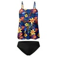 thumbnail image 4 of Babysbule Women's Two Piece Tankini Set Swimsuits Printed Strapless Nylon Swimwear Beachwear Bathing Suit, 4 of 4
