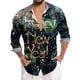 thumbnail image 1 of Camisas Hombre Manga Larga Camisa de manga larga con solapa con botones y estampado digital 3D para hombre de Año Nuevo y Festival de Primavera (Black, 3XL), 1 of 5