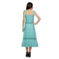 thumbnail image 3 of Moomaya Solid Women Sleeveless Long Adjustable Shoulder Strap Dress With Lace, 3 of 6